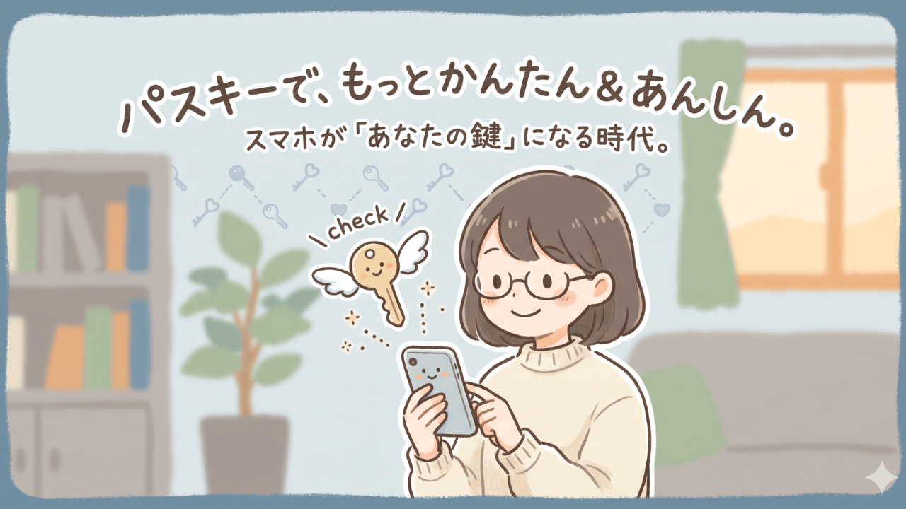パスキーで簡単＆ 安心